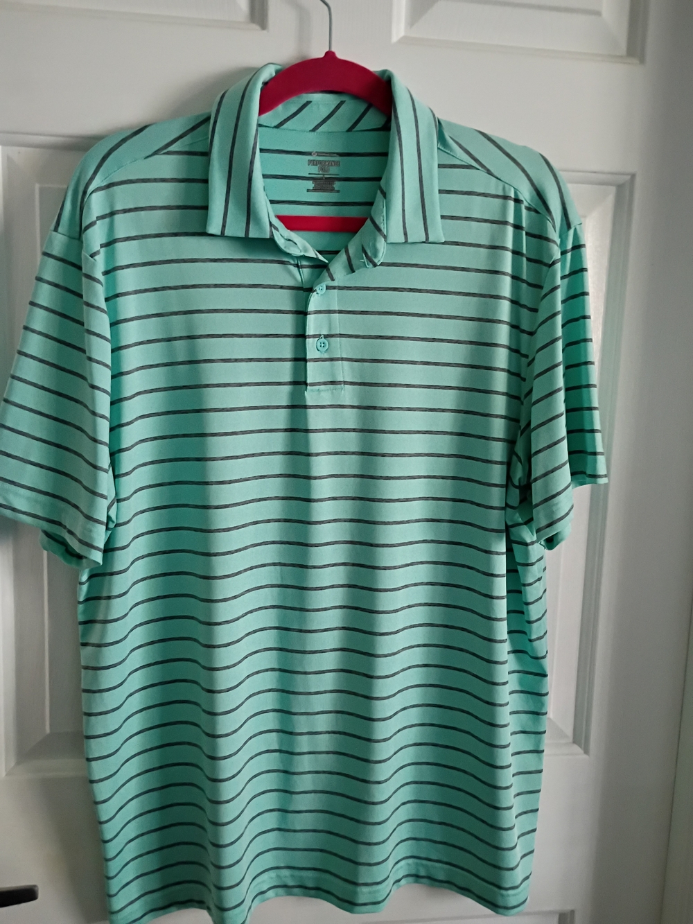 Men's Mint Green Striped Polo Shirt